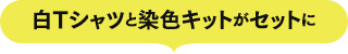 白Tシャツと染色キットがセットに